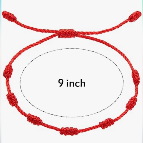 Adjustable Red Knot Bracelet - Picture 2 of 4